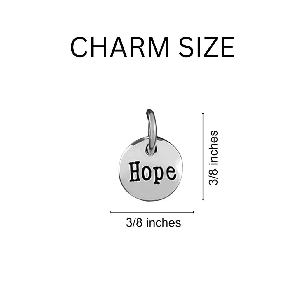 Burgundy Ribbon Awareness Retractable Bracelet – Hope, Faith, Love Charms The Awareness Company