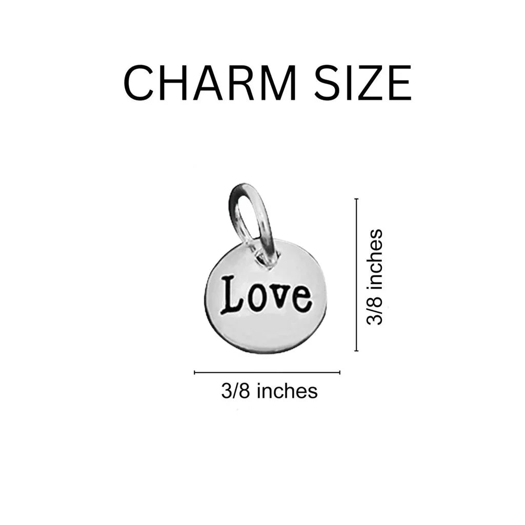 Burgundy Ribbon Awareness Retractable Bracelet – Hope, Faith, Love Charms The Awareness Company