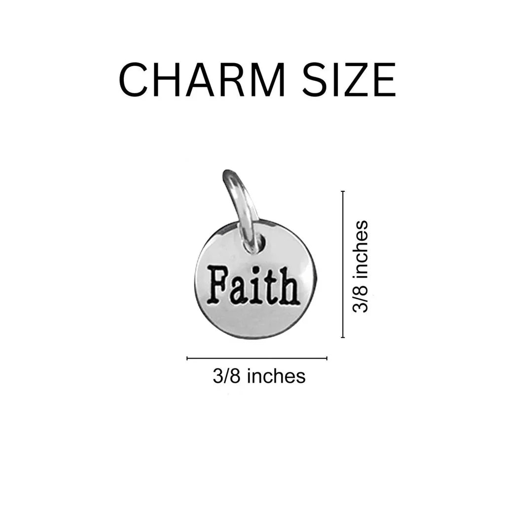 Burgundy Ribbon Awareness Retractable Bracelet – Hope, Faith, Love Charms The Awareness Company