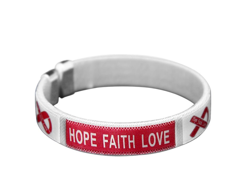 Burgundy Ribbon Bangle Bracelets (Small/Child Size) The Awareness Company