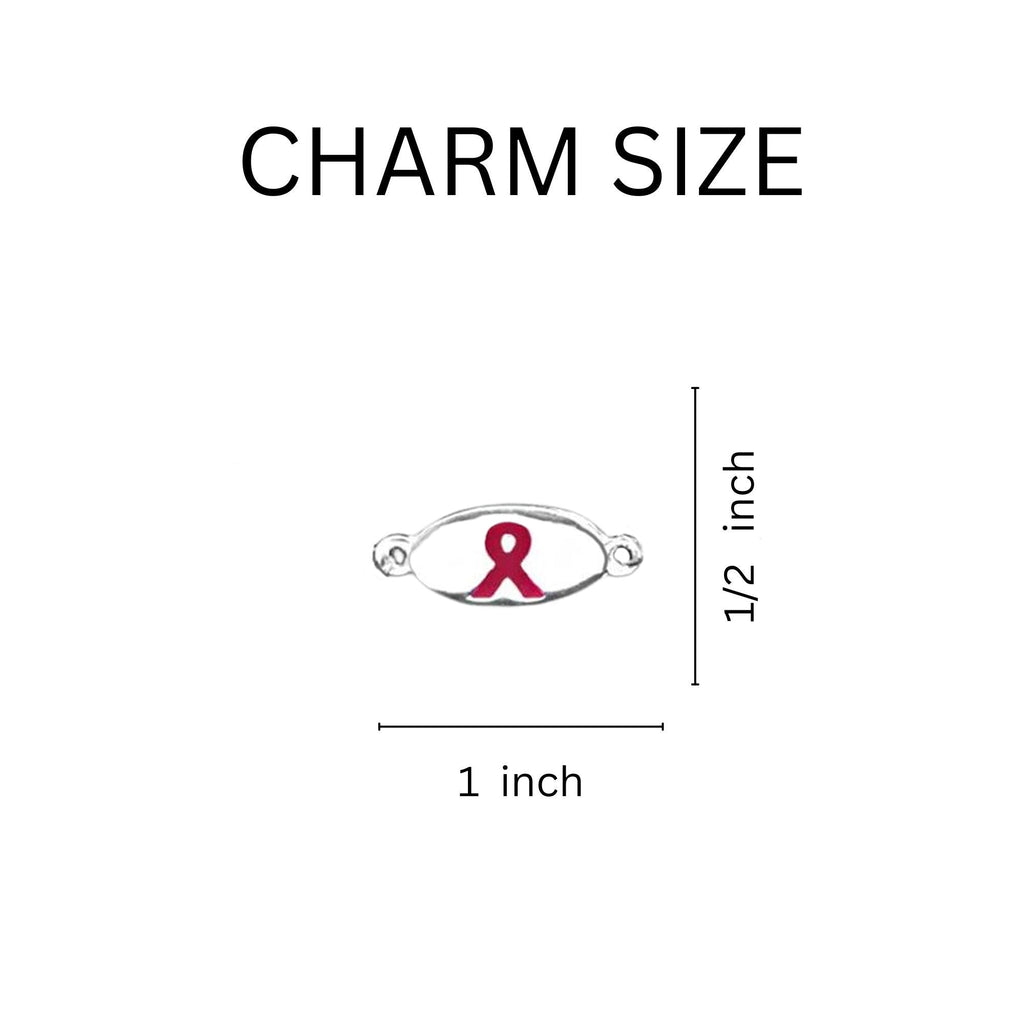 Burgundy Ribbon Stretch Bracelets The Awareness Company