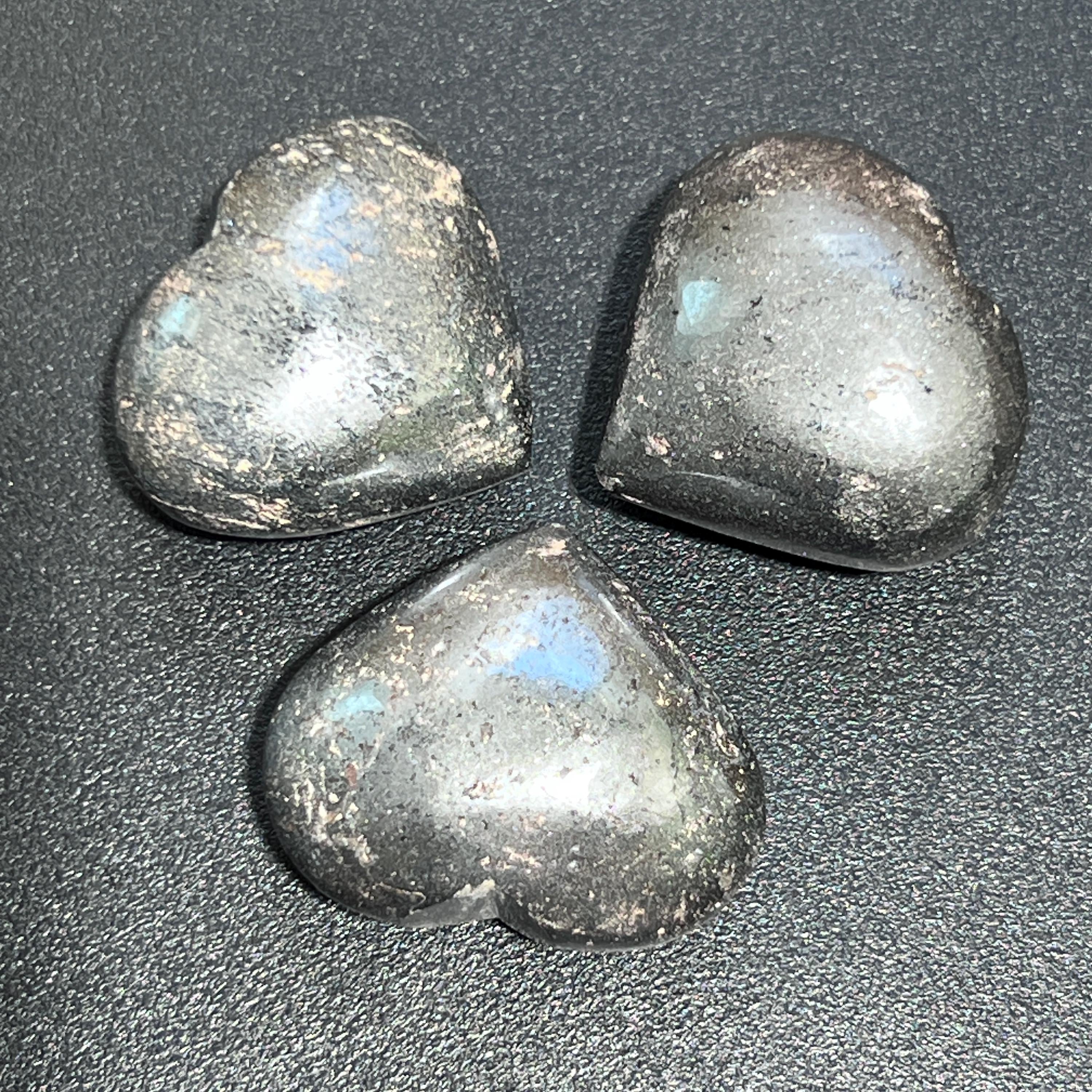 Hematite Puffy Heart Polished Carving Amazing Crystals