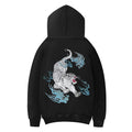KH9817 Flaming White Tiger Hoodie Niepce