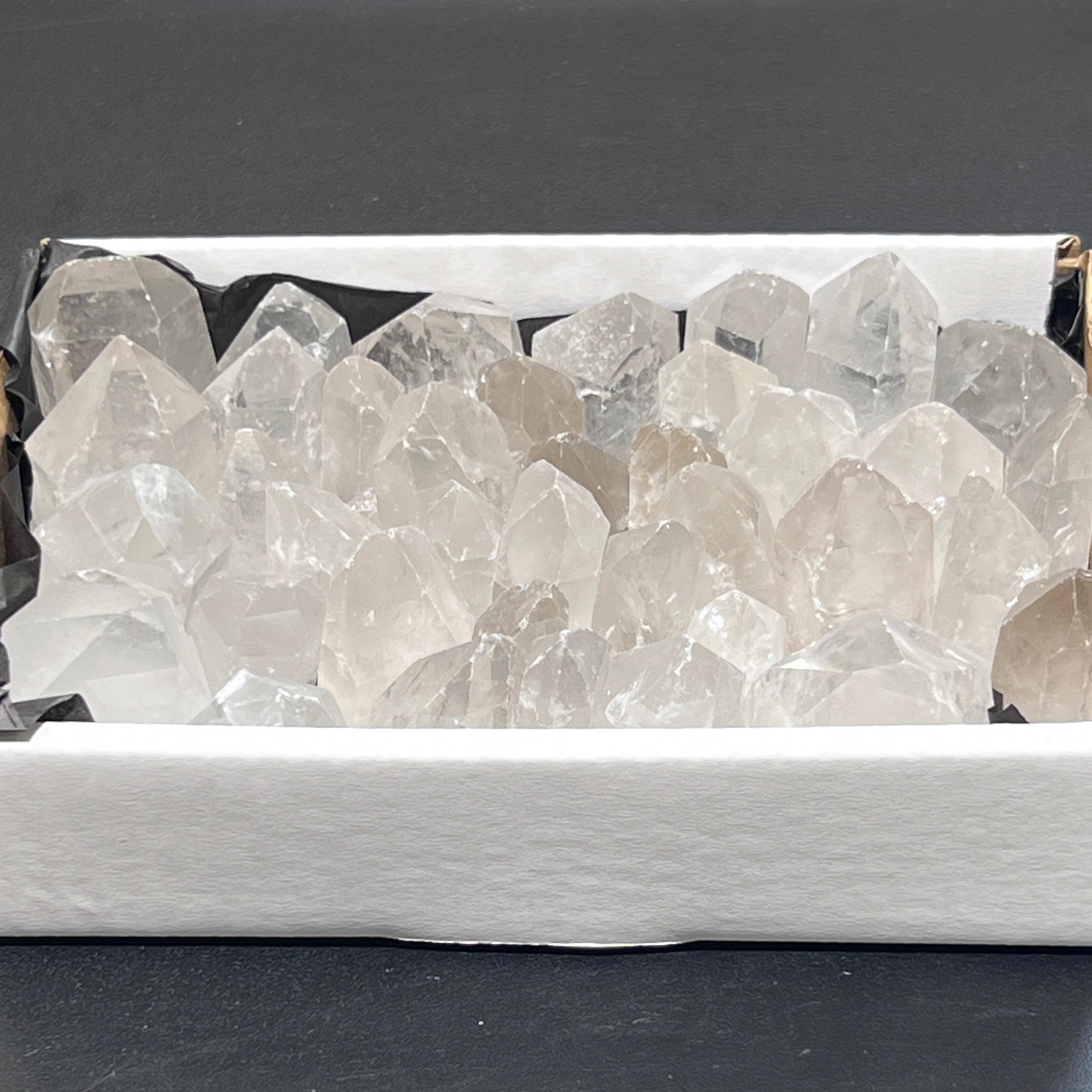 Clear Quartz Crystal Points Boxed Flat Bulk Wholesale Crystal Gemstones Supply Amazing Crystals