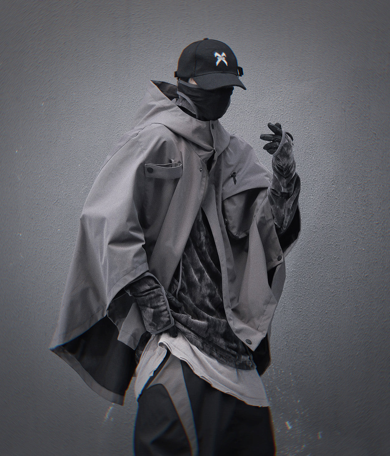 HiJ40 Grey I-Tech Poncho Niepce