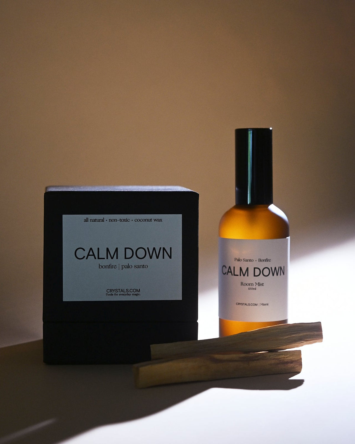 CALM DOWN Duo — Candle & Room Mist CRYSTALS.COM