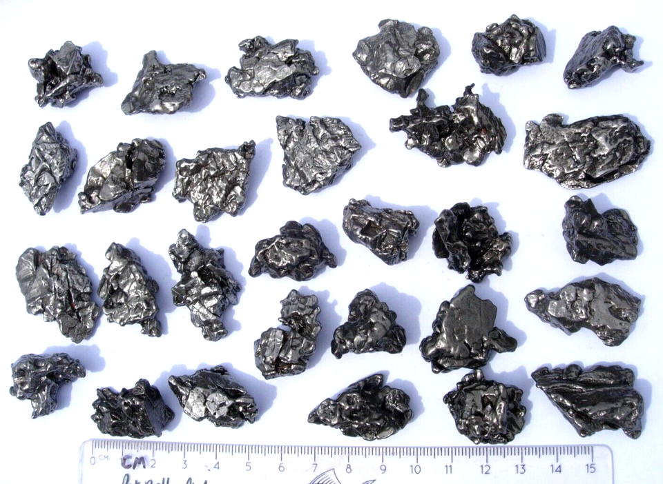 Campo del Cielo Real 513g Wholesale Lot of 29 Iron Nickel Meteorites rocksolidfossils