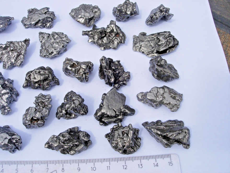 Campo del Cielo Real 513g Wholesale Lot of 29 Iron Nickel Meteorites rocksolidfossils