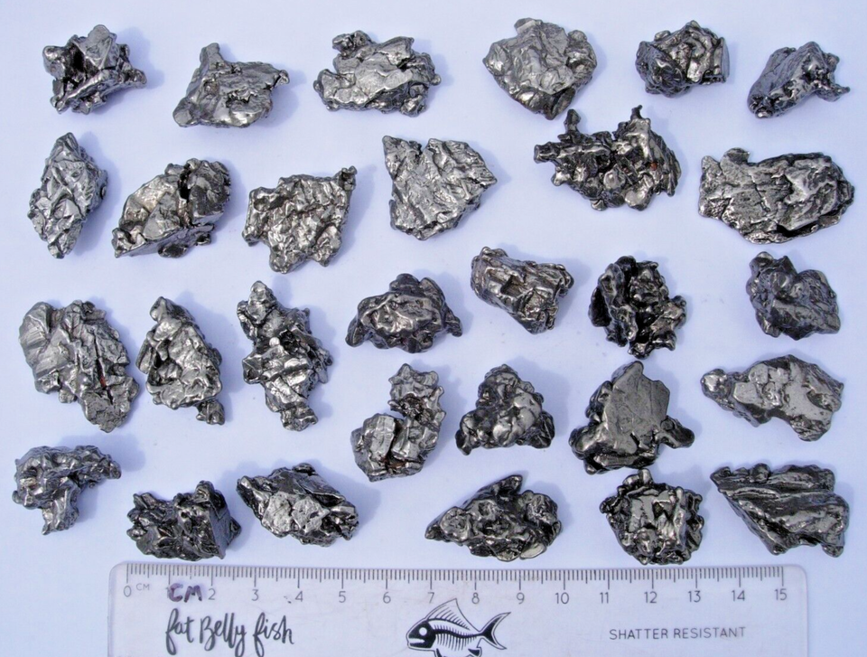 Campo del Cielo Real 513g Wholesale Lot of 29 Iron Nickel Meteorites rocksolidfossils