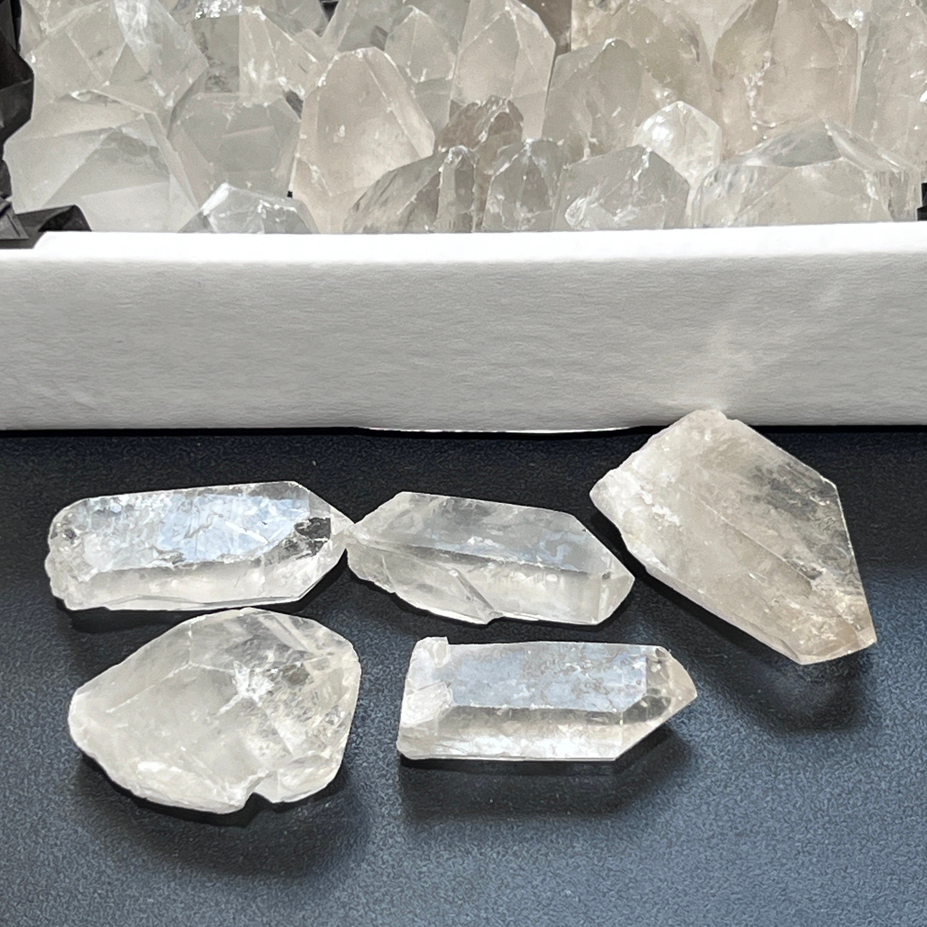 Clear Quartz Crystal Points Boxed Flat Bulk Wholesale Crystal Gemstones Supply Amazing Crystals