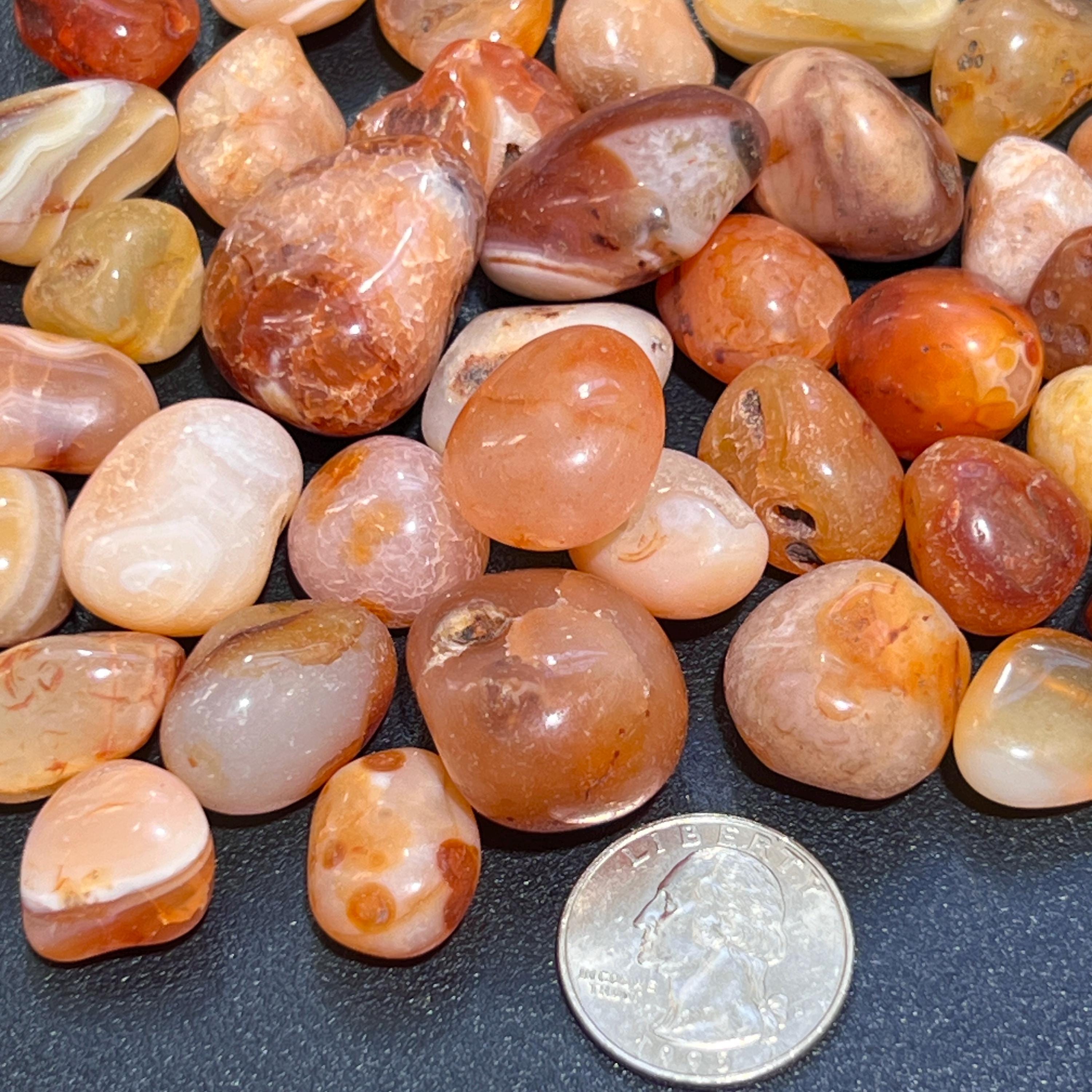 Red Carnelian Agate Tumbled Stones (By The Piece Or Pound) Bulk Wholesale Lot Amazing Crystals