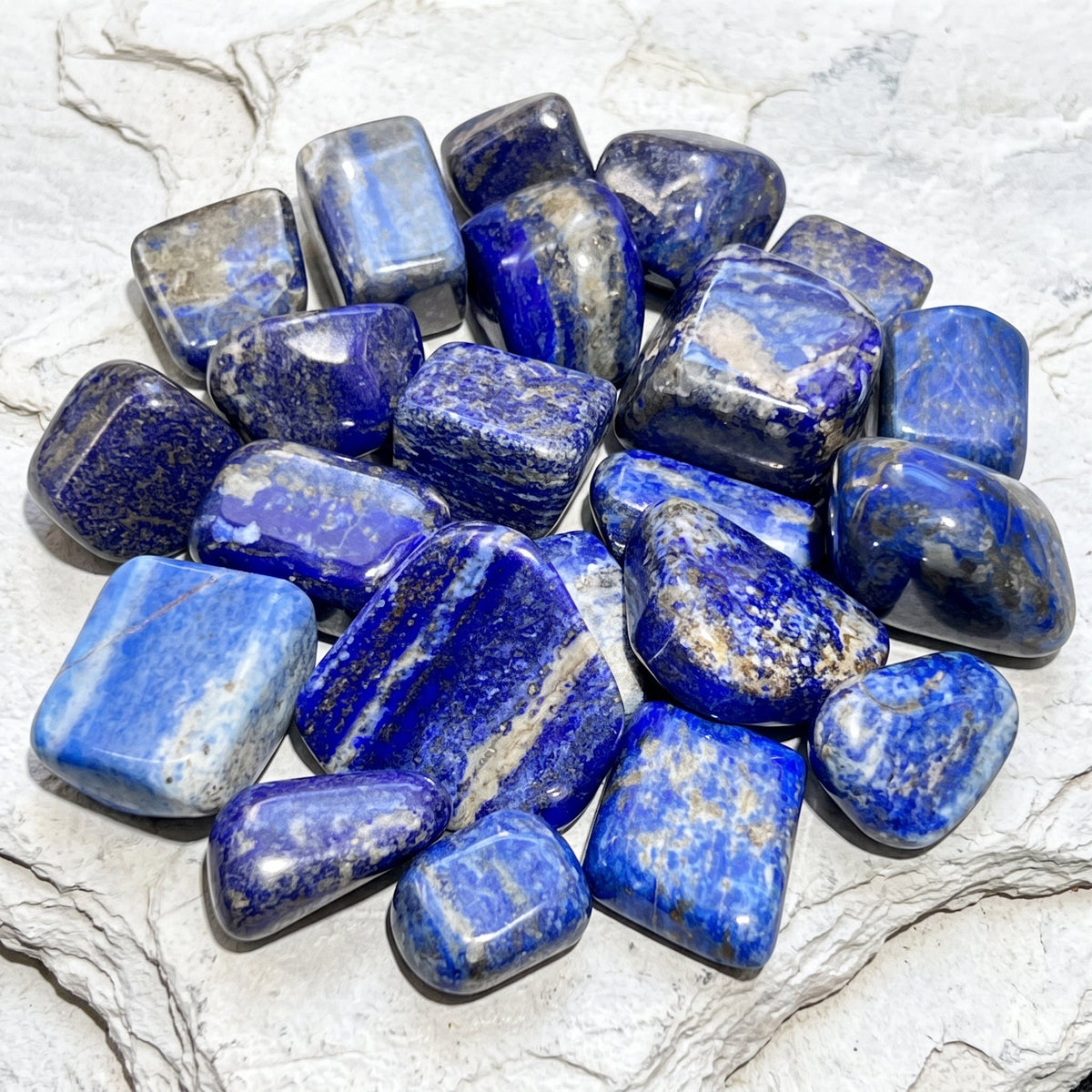 Lapis Lazuli Tumbled Stones (By The Piece or Pound)(UV Reactive) Amazing Crystals
