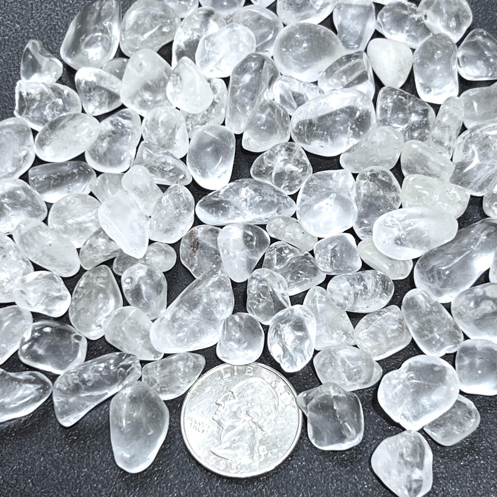 Clear Quartz Crystal Small Tumbled Stones (By The Ounce or Pound) Wholesale Amazing Crystals