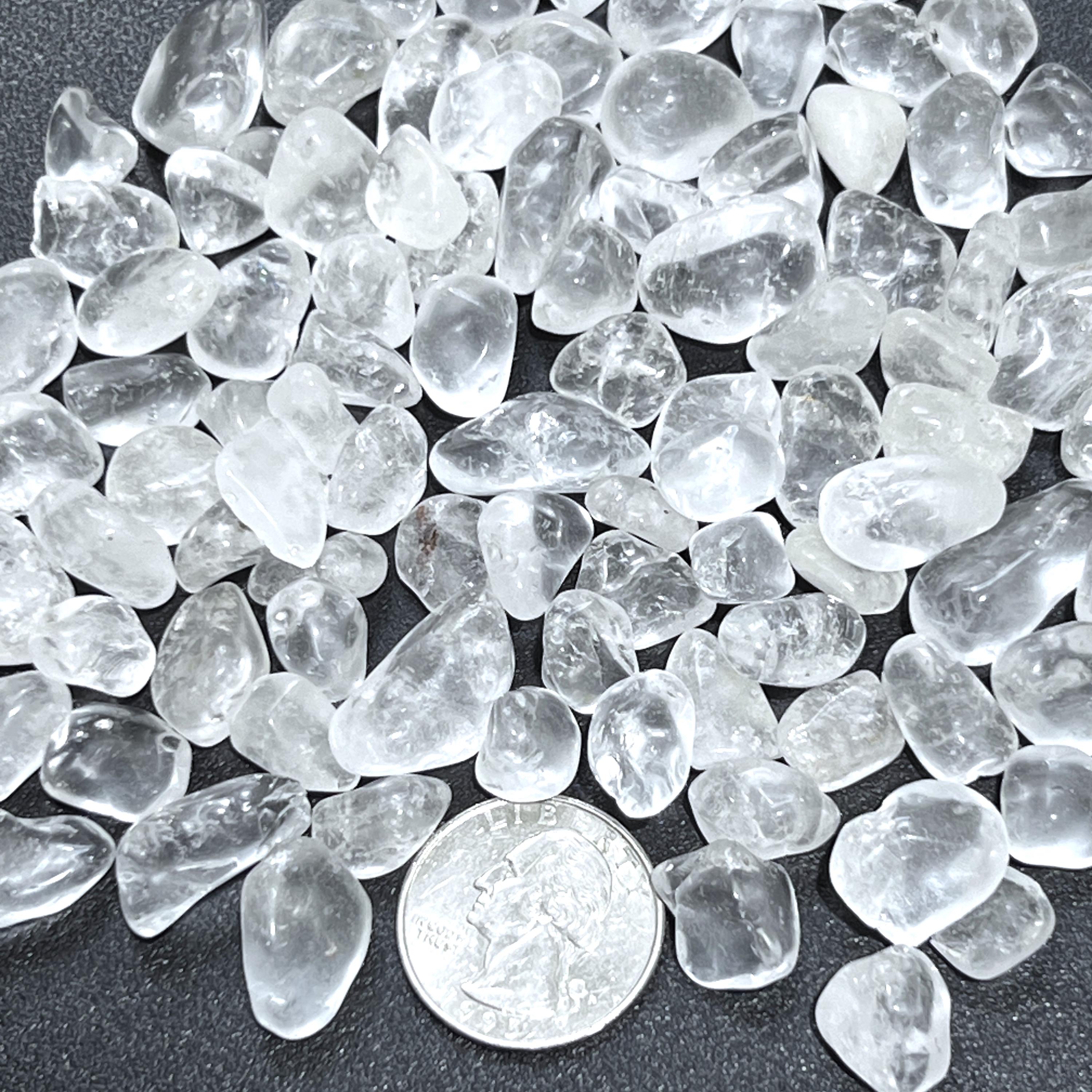 Clear Quartz Crystal Small Tumbled Stones (By The Ounce or Pound) Wholesale Amazing Crystals
