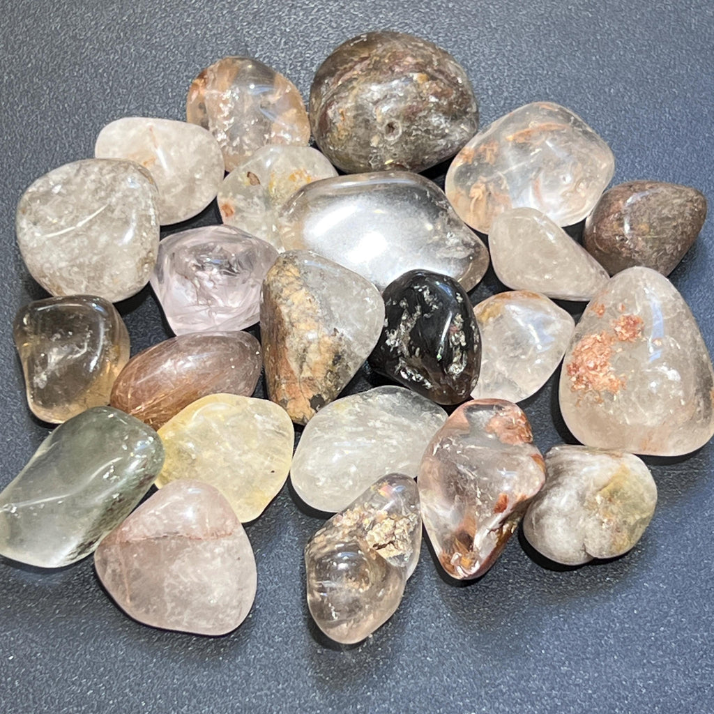 Large Included Quartz Crystal Tumbled Stones (Lodolite) (By The Piece or Pound) Wholesale Amazing Crystals