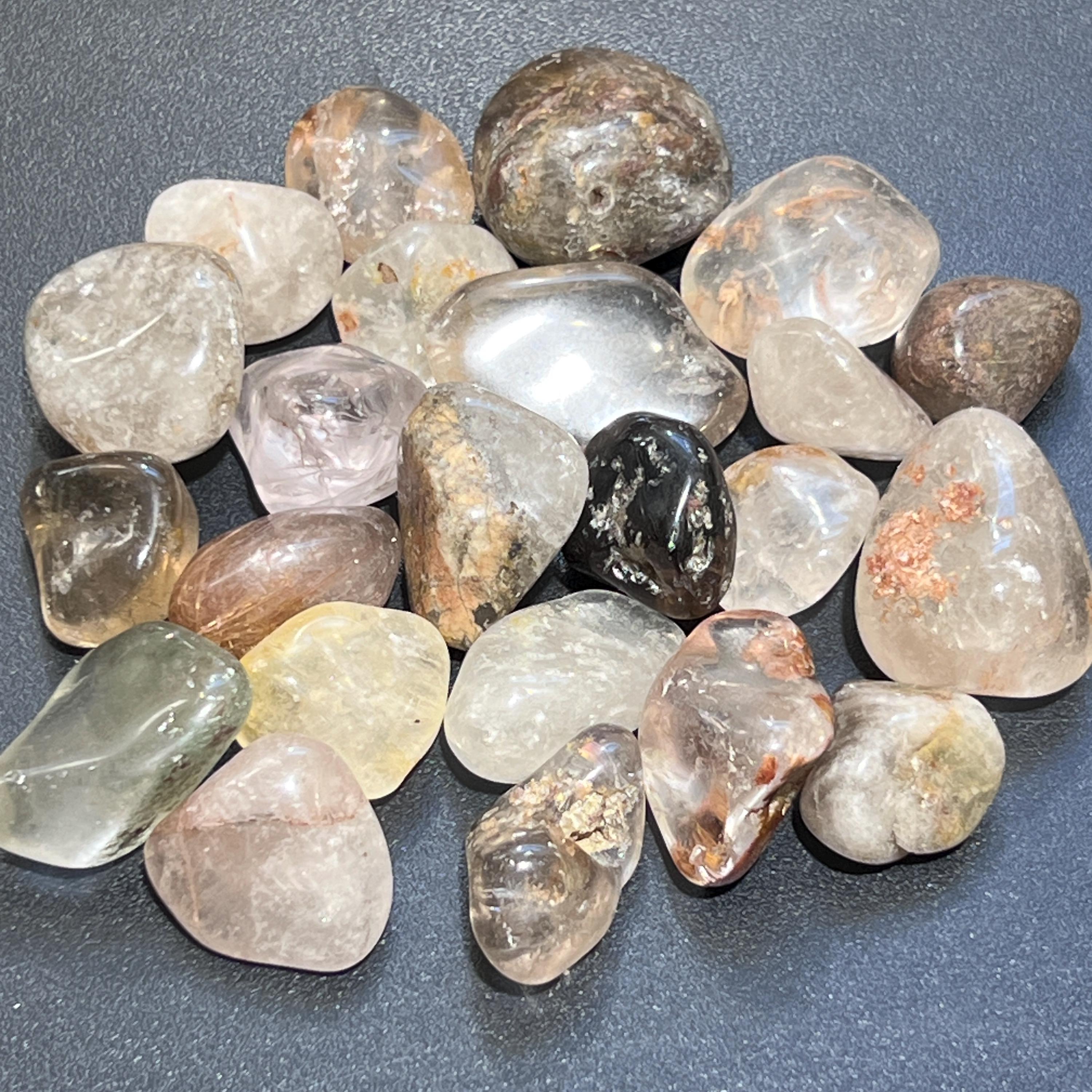 Large Included Quartz Crystal Tumbled Stones (Lodolite) (By The Piece or Pound) Wholesale Amazing Crystals