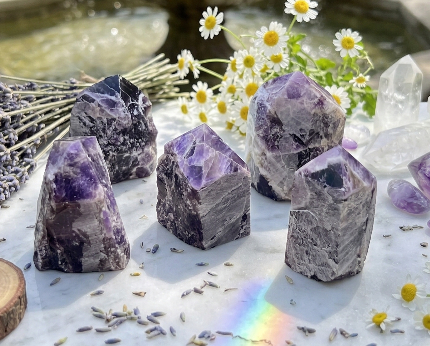 Banded Amethyst Crystal Point Tower Carving Amazing Crystals
