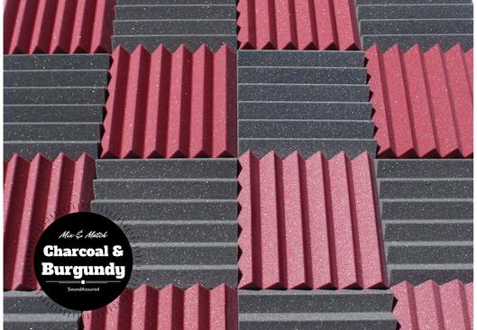 Easy Mount Acoustic Foam Kit - 12x12x2" Acoustic Foam Panels With Adhesive - Wedge Style - 4 Pack SoundAssured