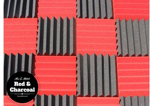 Easy Mount Acoustic Foam Kit - 12x12x2" Acoustic Foam Panels With Adhesive - Wedge Style - 4 Pack SoundAssured
