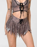 Leopard Luxe Mini Skirt SUSPEX Rave Outfits