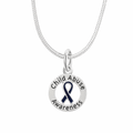 Child Abuse Awareness Dark Blue Ribbon Necklaces The Awareness Company