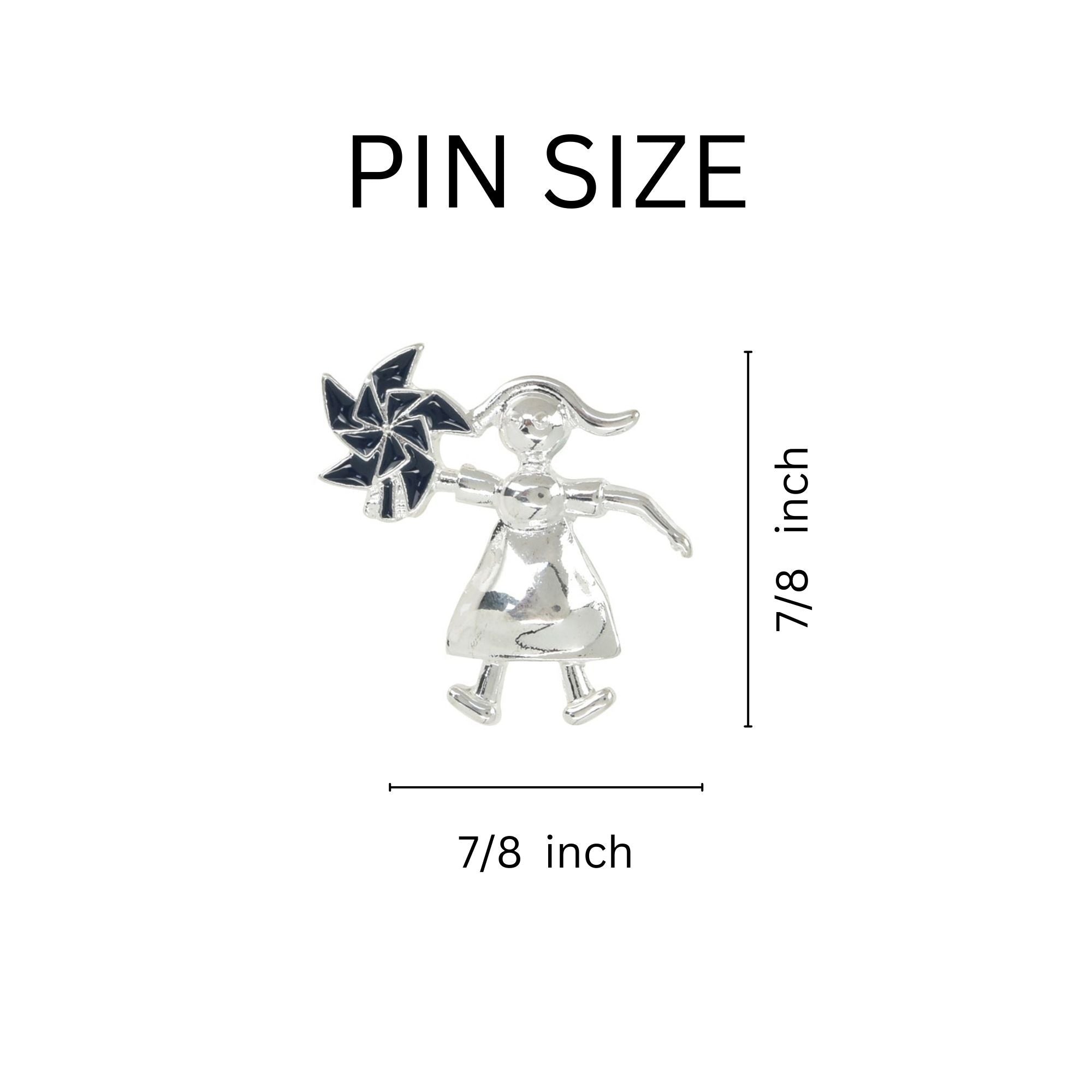 Child Abuse Awareness Girl Holding Pinwheel Pins The Awareness Company