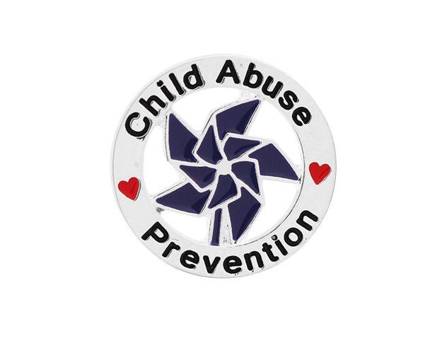 10 Pack Child Abuse Prevention Blue Pinwheel Pins The Awareness Company