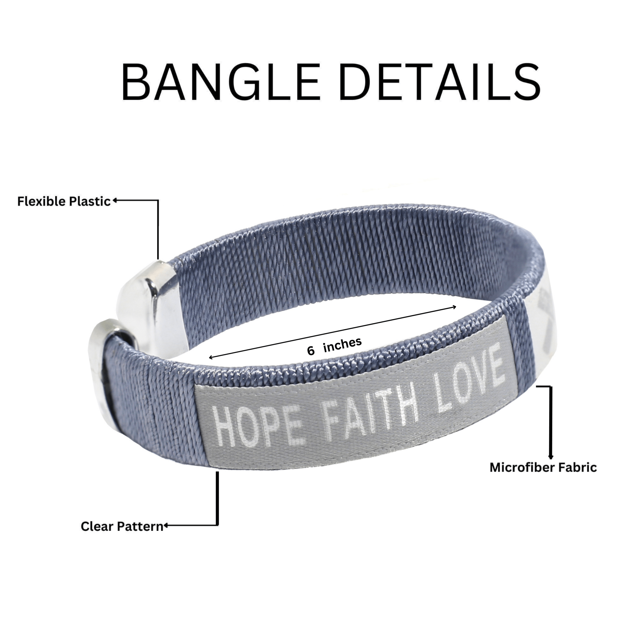 Child Size Gray Ribbon Bangle Bracelets The Awareness Company