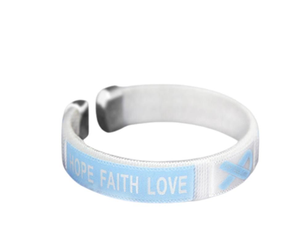 Child Size Light Blue Ribbon Bangle Bracelets The Awareness Company