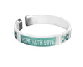 Child Size Teal Ribbon Bangle Bracelets The Awareness Company