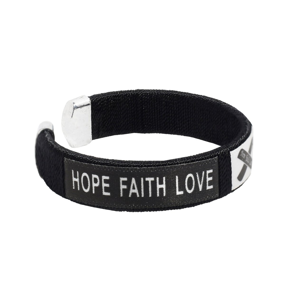 Child Sized Black Ribbon Bangle Bracelets The Awareness Company