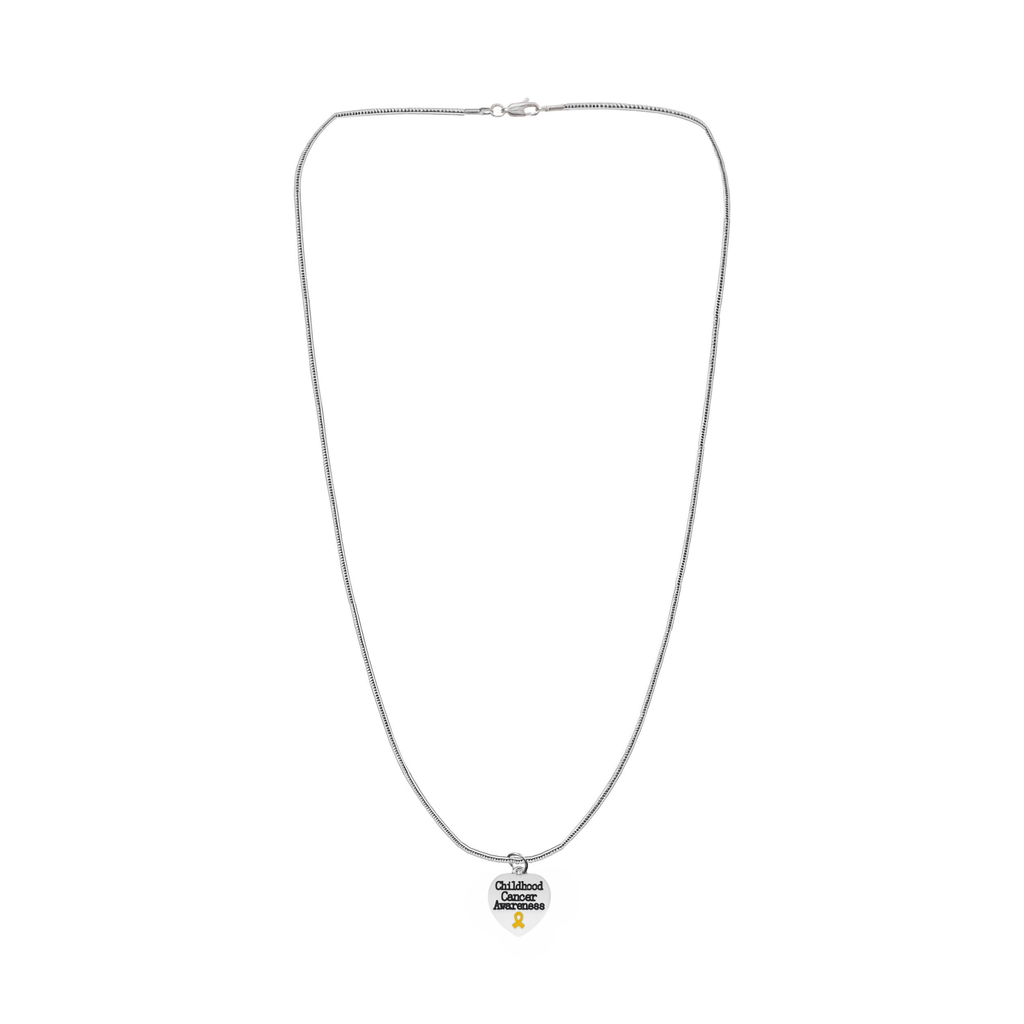Childhood Cancer Awareness Heart Charm Necklaces The Awareness Company