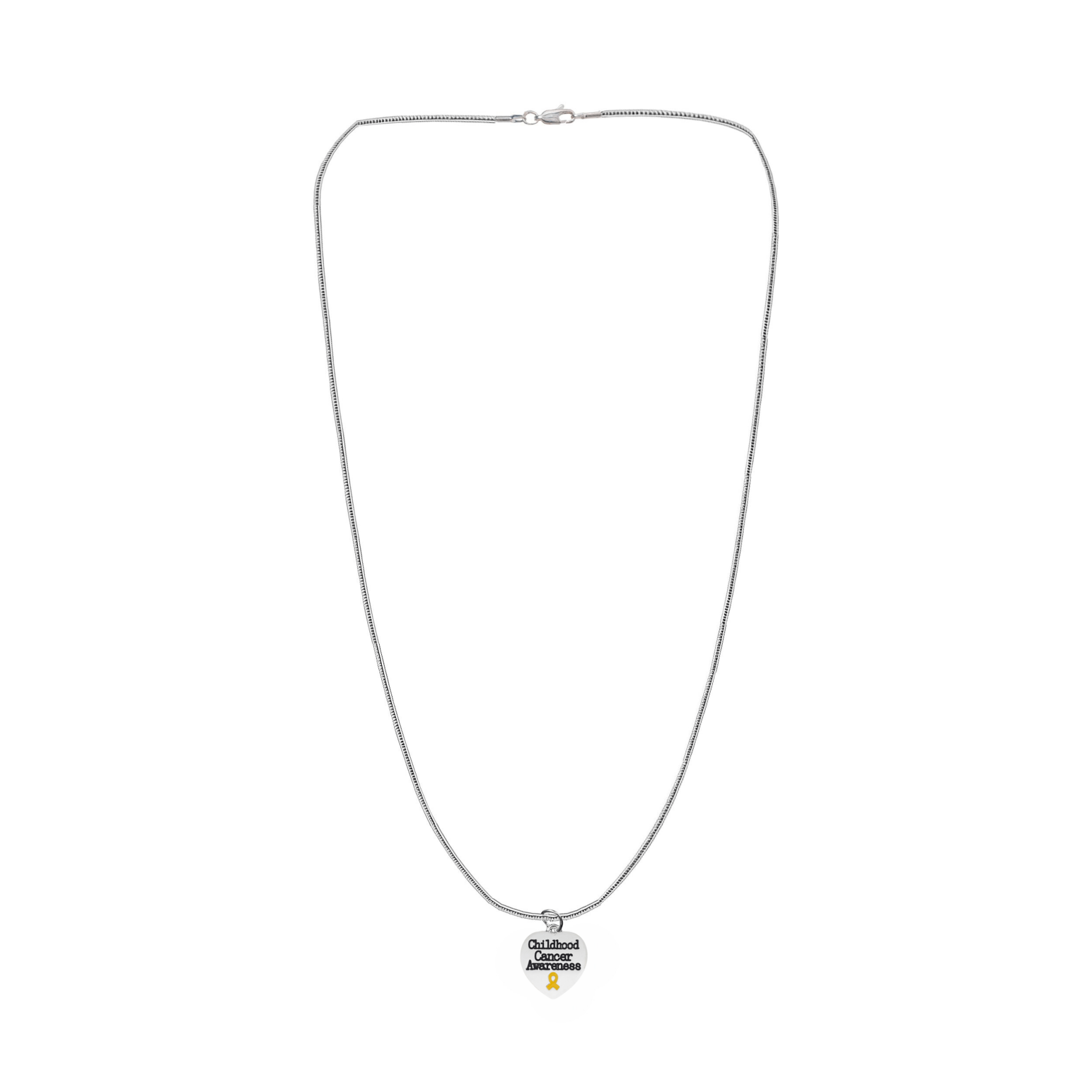 Childhood Cancer Awareness Heart Charm Necklaces The Awareness Company