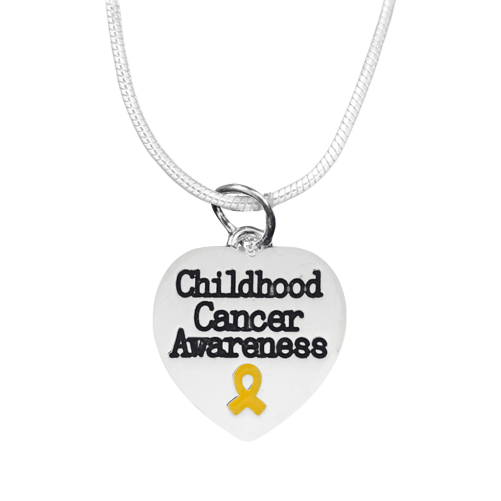 Childhood Cancer Awareness Heart Charm Necklaces The Awareness Company