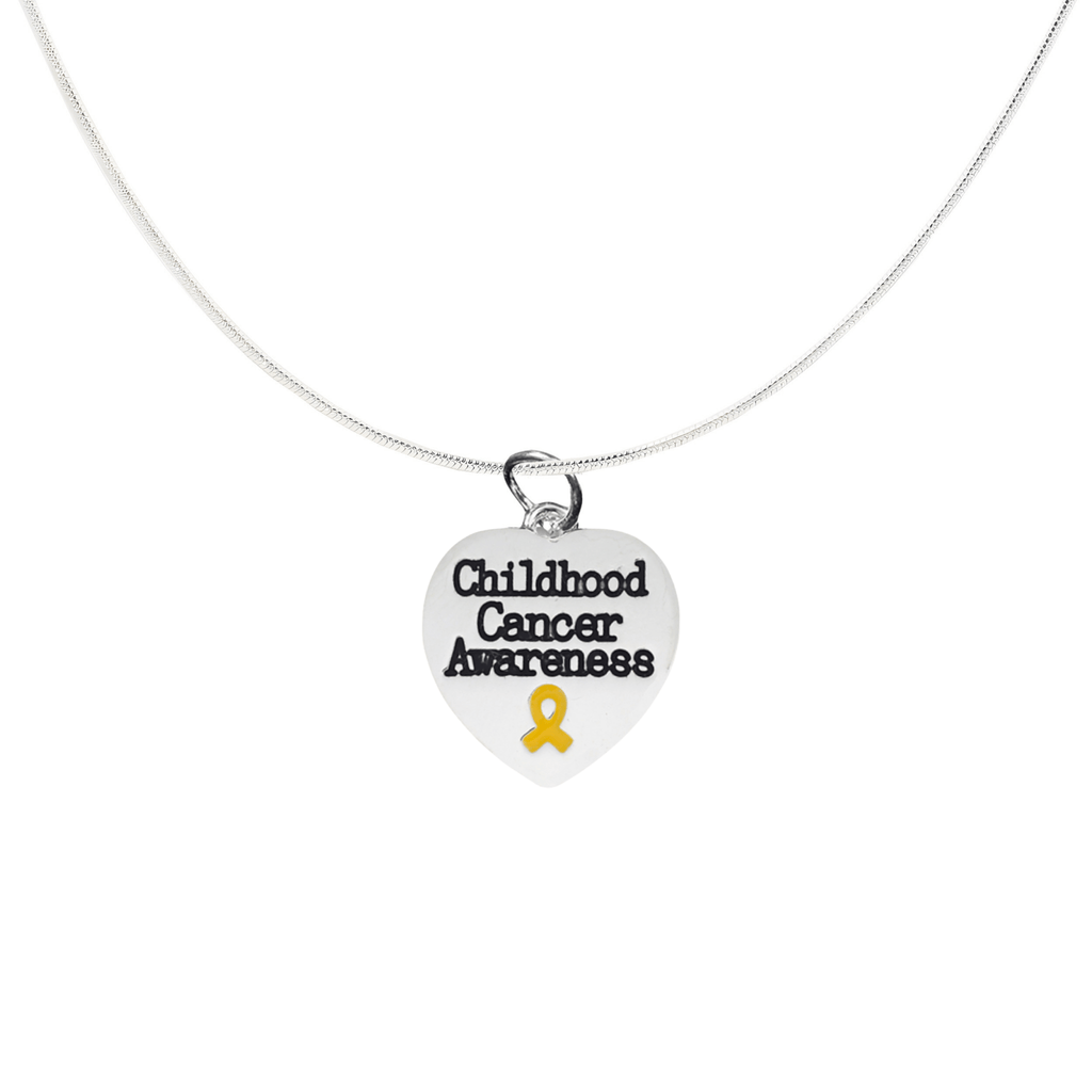 Childhood Cancer Awareness Heart Charm Necklaces The Awareness Company