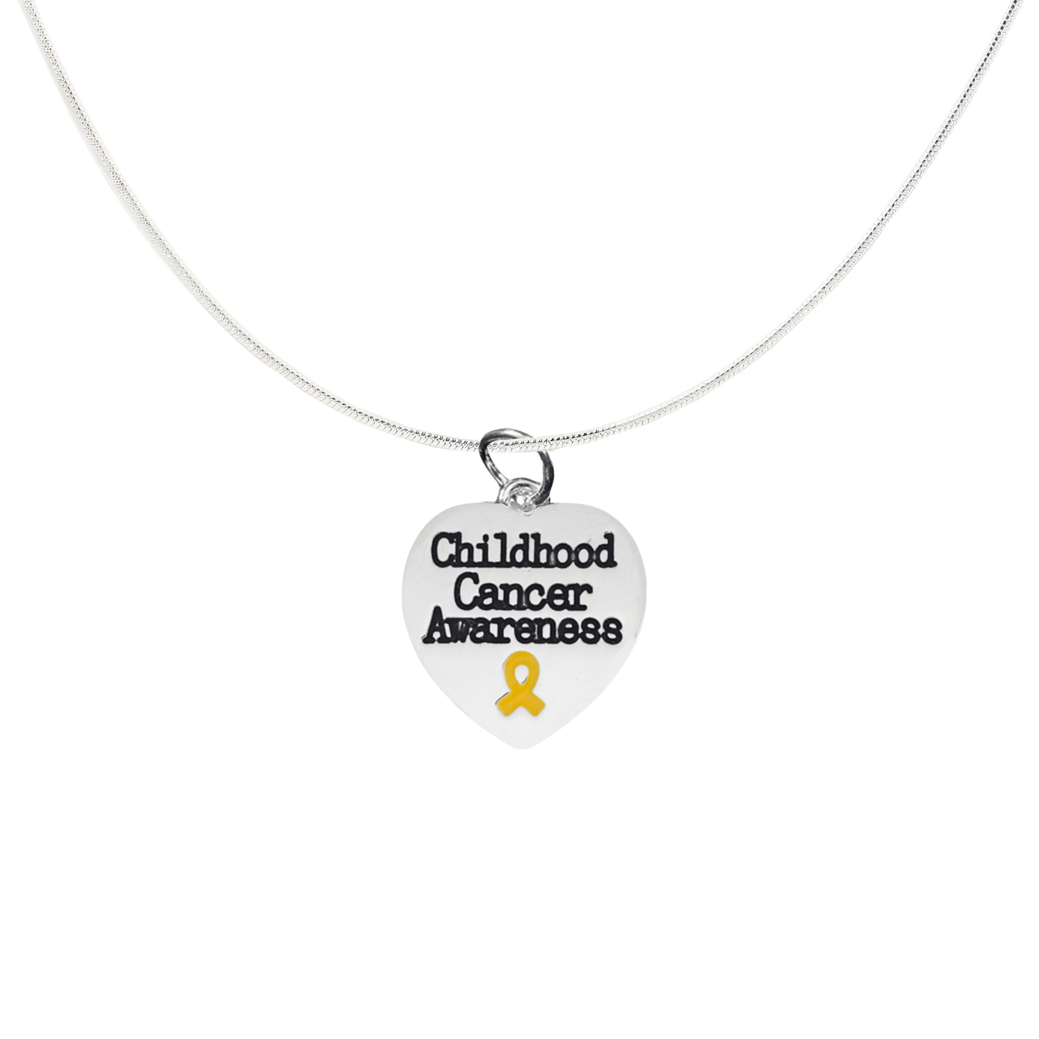 Childhood Cancer Awareness Heart Charm Necklaces The Awareness Company