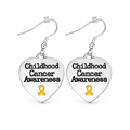 Childhood Cancer Awareness Heart Earrings The Awareness Company