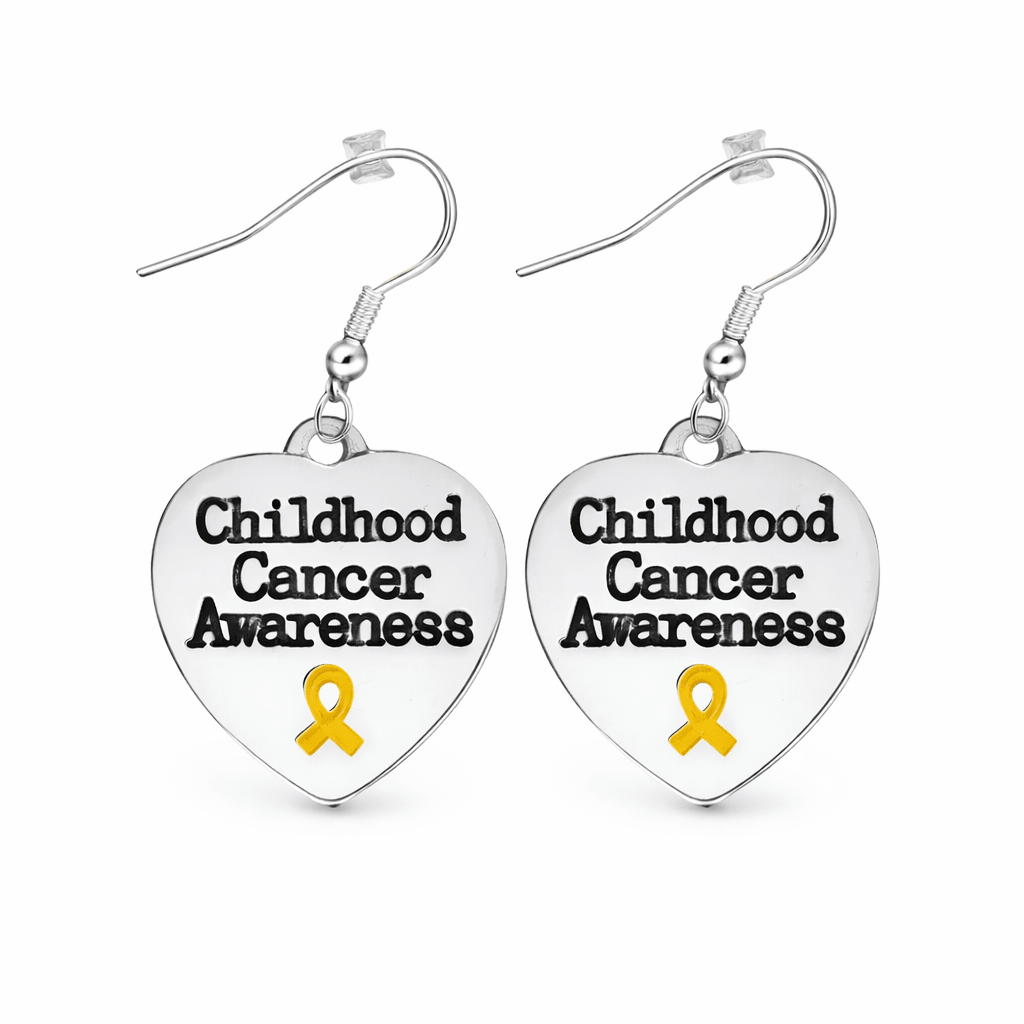 Childhood Cancer Awareness Heart Earrings The Awareness Company