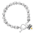 Childhood Cancer Heart Awareness Charm Silver Beaded Bracelets The Awareness Company