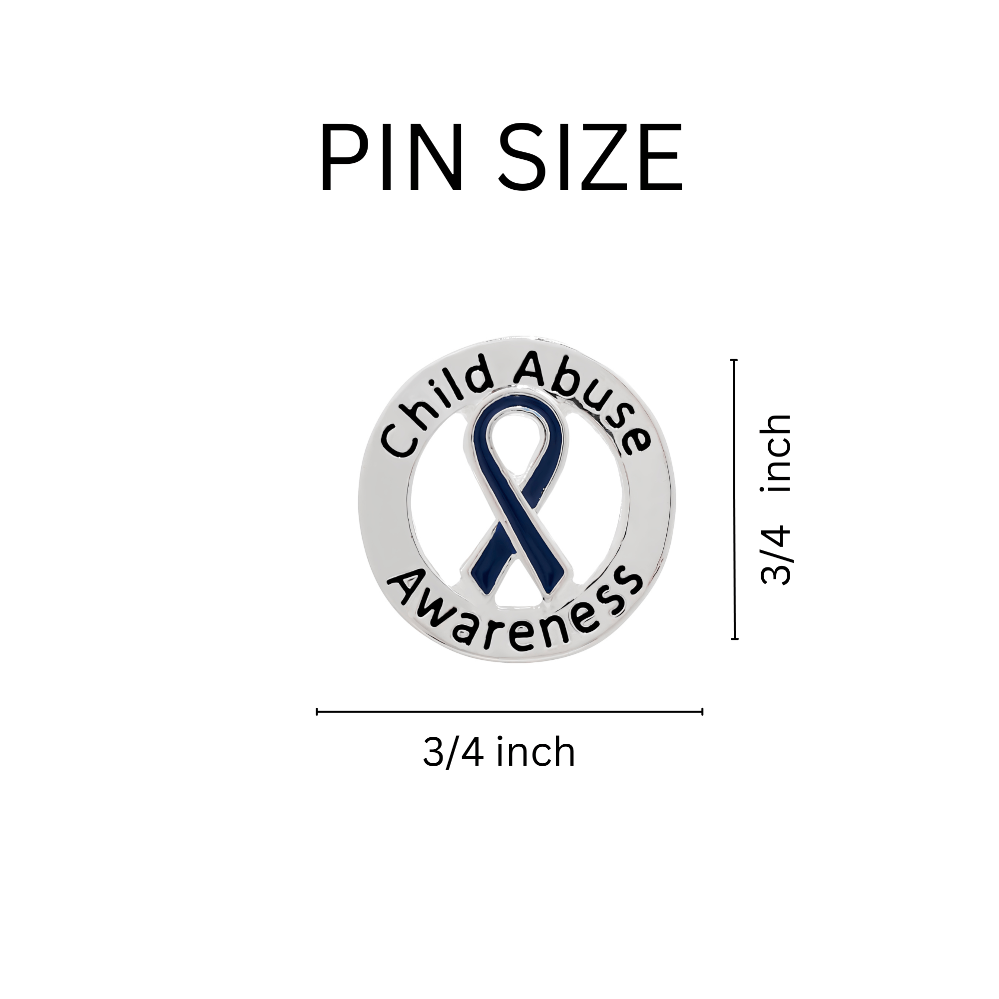 Circle Child Abuse Awareness Ribbon Pins The Awareness Company