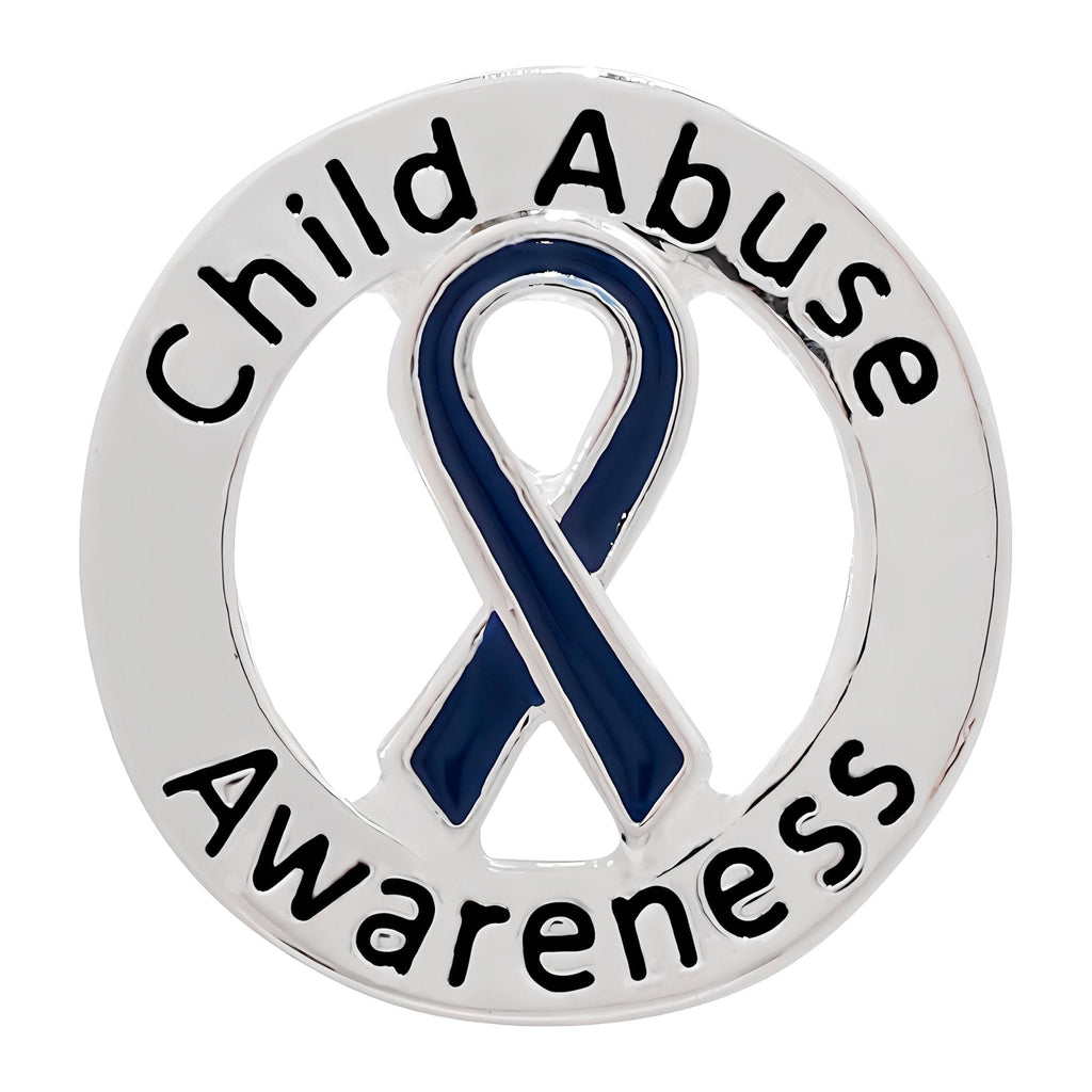 Circle Child Abuse Awareness Ribbon Pins The Awareness Company