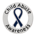 Circle Child Abuse Awareness Ribbon Pins The Awareness Company
