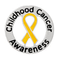 Circle Childhood Cancer Awareness Ribbon Pins The Awareness Company