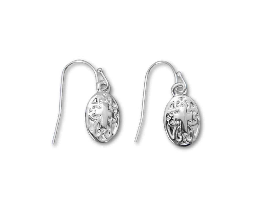Circle Cross Earrings The Awareness Company