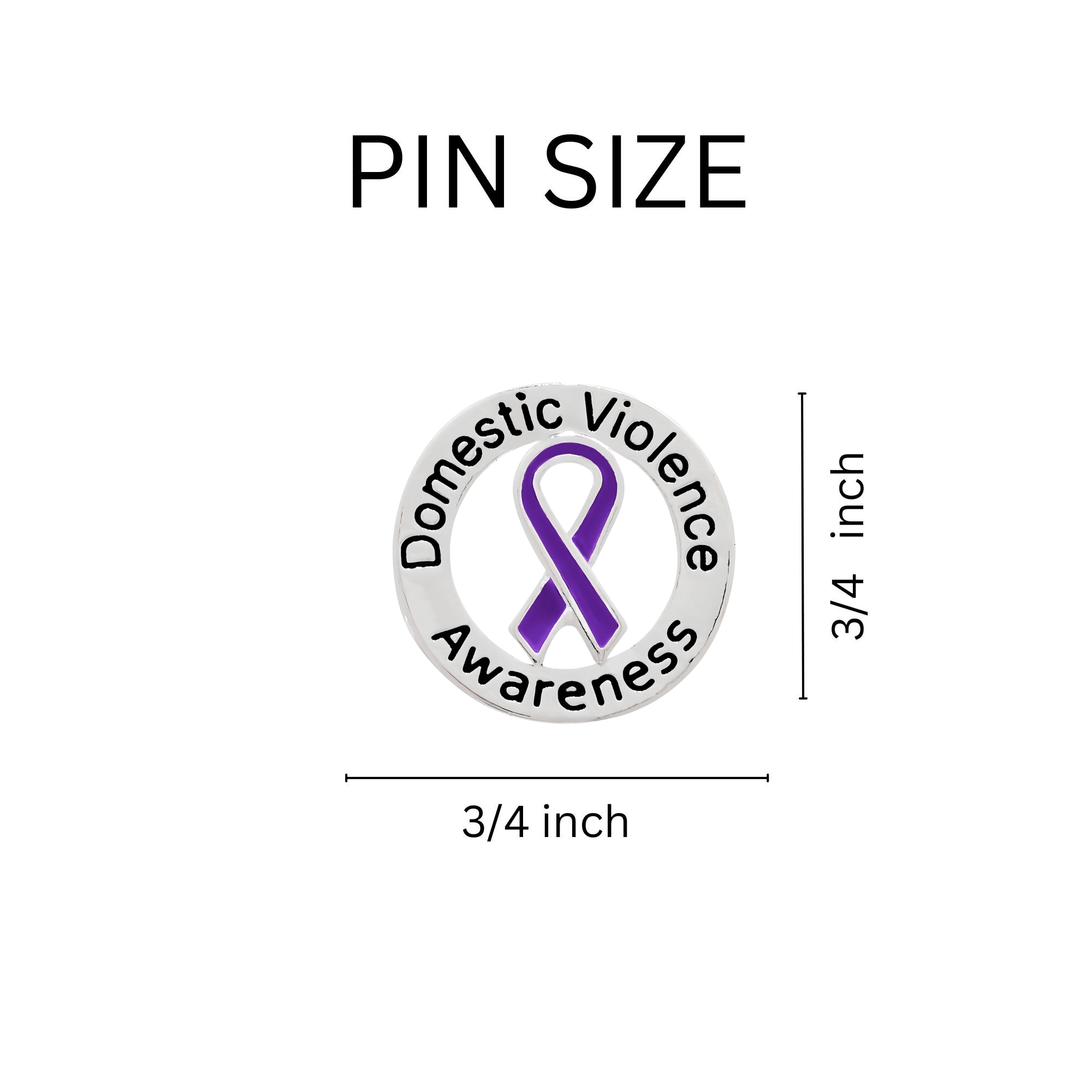 Circle Domestic Violence Awareness Ribbon Pins The Awareness Company
