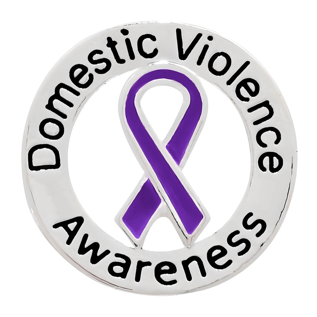 Circle Domestic Violence Awareness Ribbon Pins The Awareness Company