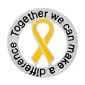 Circle Gold Ribbon Difference Childhood Cancer Awareness Pins The Awareness Company