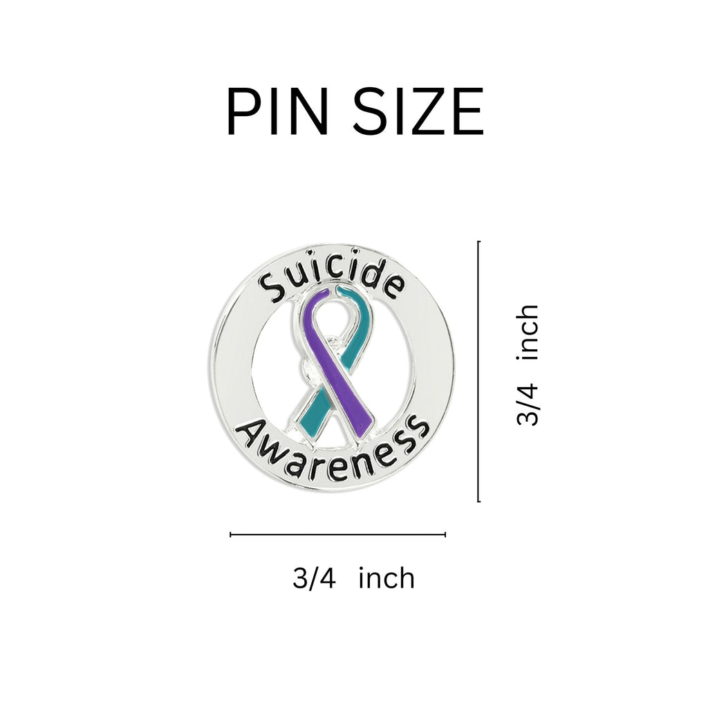 10 Pack of Circle Suicide Awareness & Prevention Pins The Awareness Company