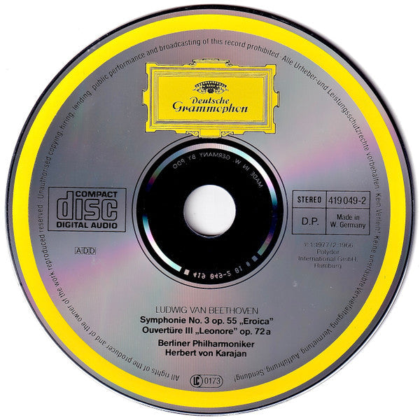 Ludwig van Beethoven - Symphony No. 3 “Eroica” / Overture: “Leonore III” (CD) | Excellent+ (EX+) Love Vinyl Records