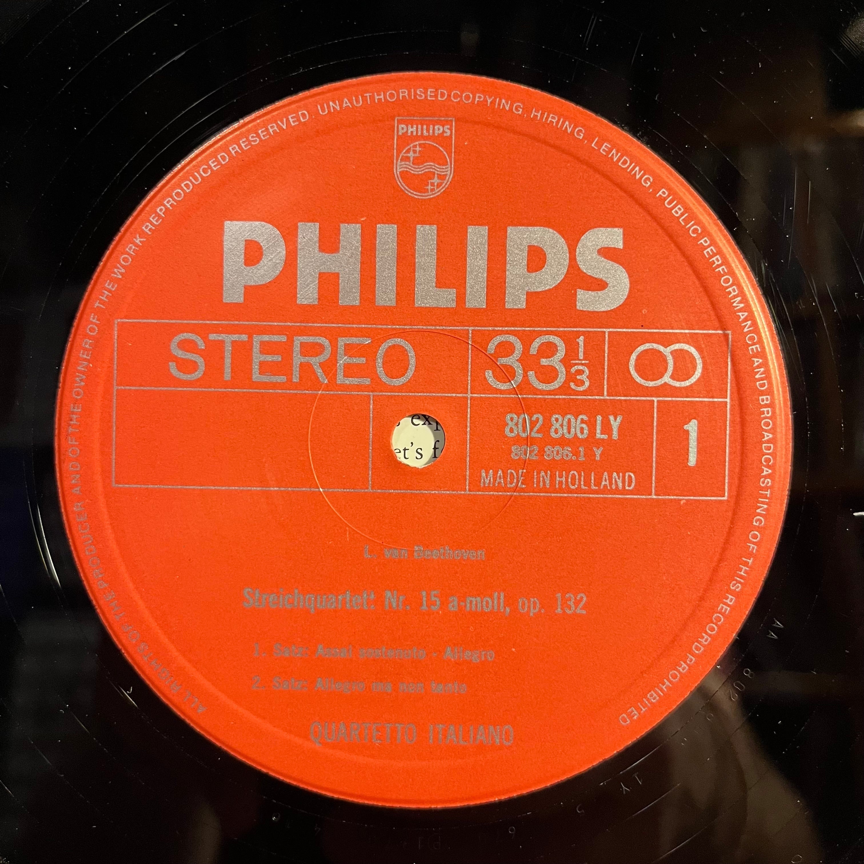 Ludwig van Beethoven - String Quartet In A Minor, Op. 132 *NETHERLANDS* | Excellent (EX) Near Mint (NM) Love Vinyl Records